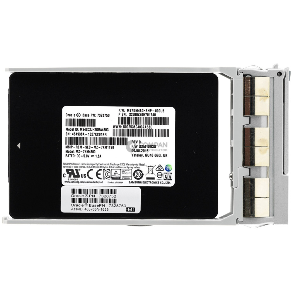 7328752 SUN 480GB 6G SATA 2.5 SFF SSD 7328750, MZ-7KM4800